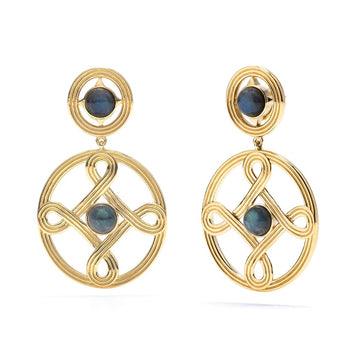 Capucine De Wulf Monique Double Earrings, Iridescent Gray